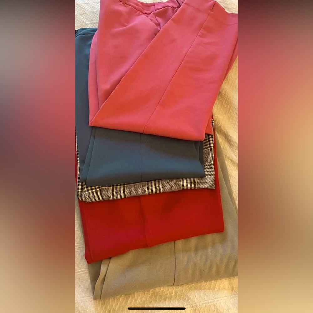 Talbots Teal and Gray Ankle Pants